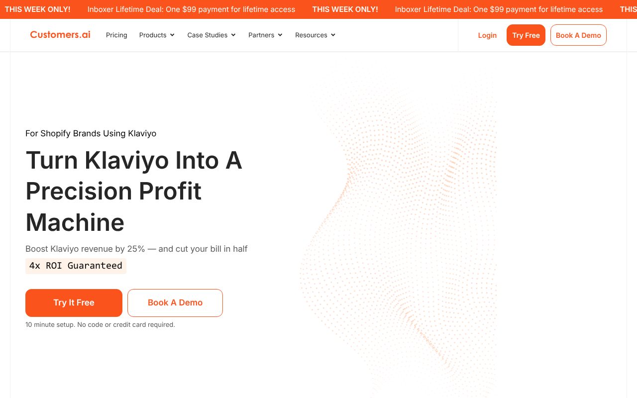 Customers.ai homepage - website visitor identification platform formerly known as MobileMonkey